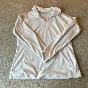Quarter zip cream colored Columbia fleece.